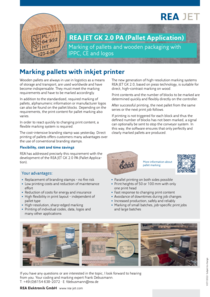 Marking pallets with inkjet printer