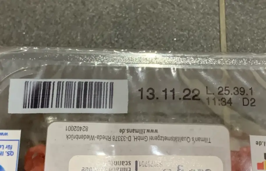 Wet-on-wet printing of 1D Codes on food packaging - REA JET HR