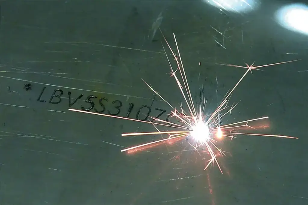 Engraving with systems from the REA LASER Systems product line for permanent marking of metal and plastics.