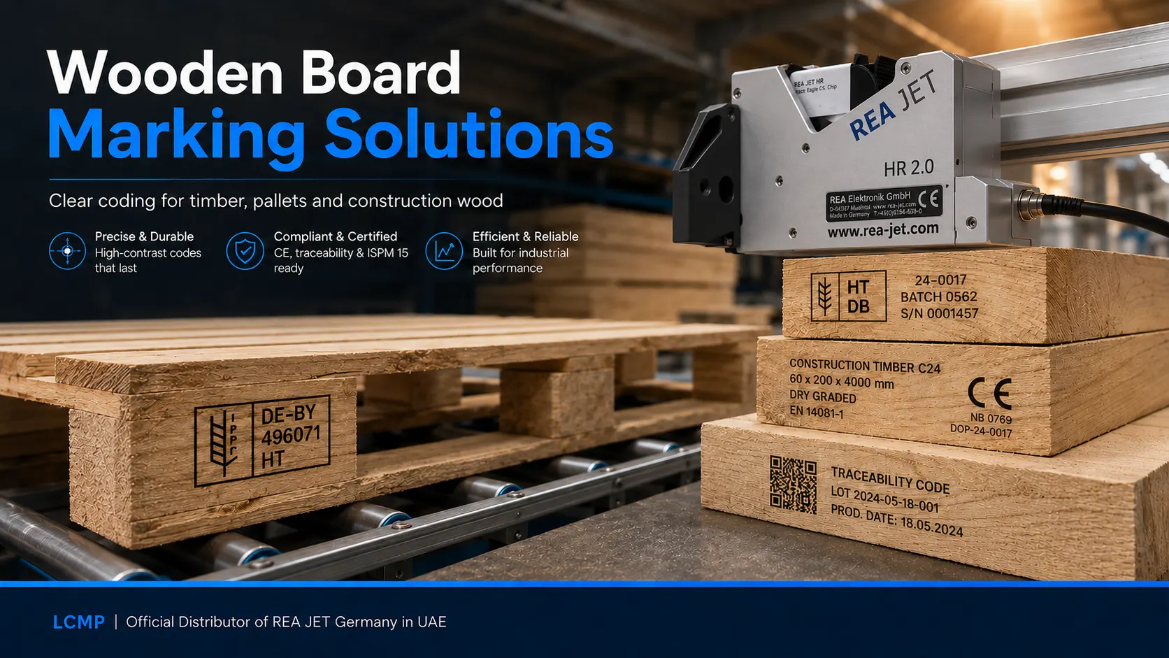 Wooden Board Marking in UAE: High-Resolution Inkjet Coding for Timber and Building Materials